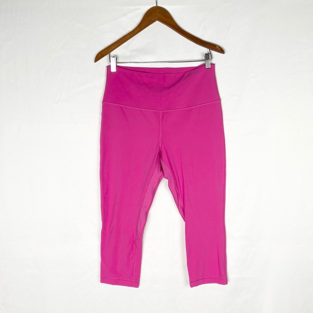 Lululemon Align Double Lined Size 12 Pink Crop Legging High Rise